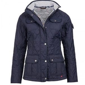 Barbour Navy Buryhead Quilted Jacket Size US8